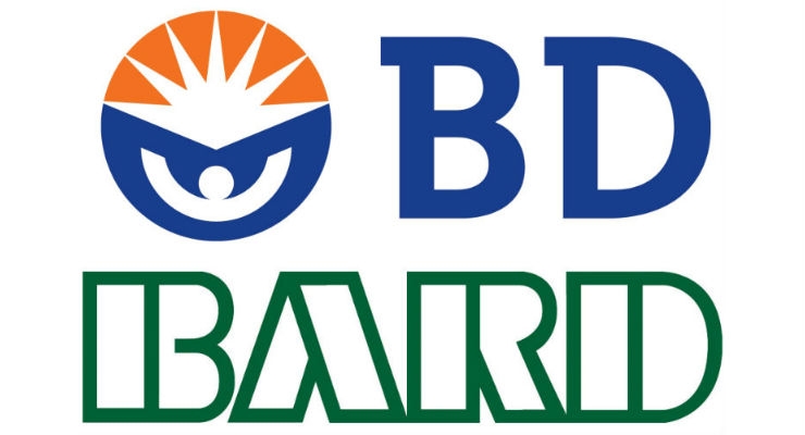 Top: Blue and orange logo for BD. Bottom: Green and white logo for Bard