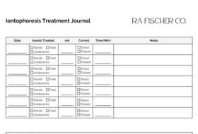 Screenshot for cover image of RA Fischer's iontophoresis treatment journal