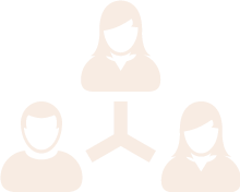 Icon: An icon displaying a group of individuals connected by lines, symbolizing unity and togetherness. [ contact RA Fischer treatment specialists ]