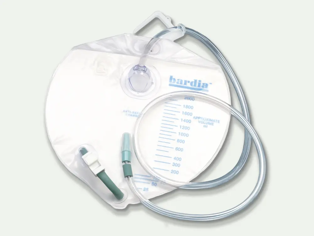 Picture of Bardia drainage bag for urinary retention by RA Fischer.