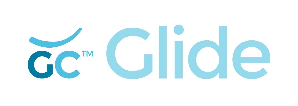 Dark blue and light blue logo for the GC (tm) Glide