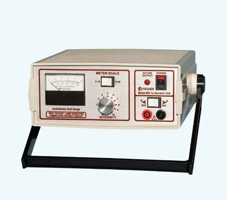 Picture of the MD-1a galvanic iontophoresis device.
