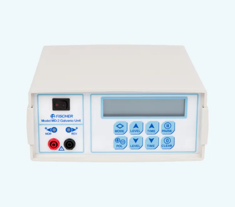 Picture of the MD-2 galvanic iontophoresis device.