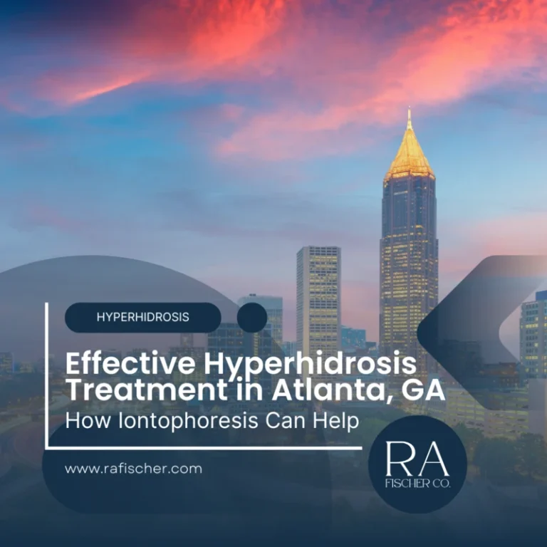 Hyperhidrosis Treatment in Atlanta, GA. Image of The Fischer iontophoresis treatment for effective hyperhidrosis in Atlanta, GA USA. Blog post cover image #1