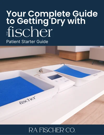 Cover image for excessive sweating guide pdf "Excessive Sweating Treatment Guide – The Fischer Device" | Download our free, expert-backed excessive sweating treatment guide. Learn how The Fischer provides safe, effective iontophoresis for hyperhidrosis at home. This hospital-grade device helps reduce sweating in hands, feet, and underarms — all from the comfort of home.